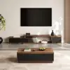 Picture of Fero Mid-Century 120 cm Black & Walnut Rectangular Coffee Table with 4 Drawers