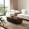Picture of Fero Mid-Century 120 cm Black & Walnut Rectangular Coffee Table with 4 Drawers