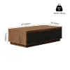 Picture of Fero Mid-Century 120 cm Black & Walnut Rectangular Coffee Table with 4 Drawers