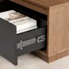 Picture of Fero Mid-Century 120 cm Black & Walnut Rectangular Coffee Table with 4 Drawers
