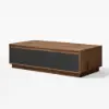 Picture of Fero Mid-Century 120 cm Black & Walnut Rectangular Coffee Table with 4 Drawers