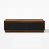 Picture of Fero Mid-Century 120 cm Black & Walnut Rectangular Coffee Table with 4 Drawers