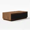 Picture of Fero Mid-Century 120 cm Black & Walnut Rectangular Coffee Table with 4 Drawers
