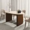 Fluve 160 - 200 cm Extendable Oval Matt Travertine Dining Table Butterfly Leaf, Seats 4-6