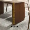 Fluve 200 - 2 cm Extendable Oval Matt Travertine Dining Table, Seats 6-8