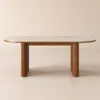 Fluve 200 - 2 cm Extendable Oval Matt Travertine Dining Table, Seats 6-8