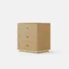 Picture of Krila Floating 3-Drawer LED Smart Bedside Table with Light – Square – AUD-H2031