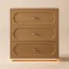 Picture of Krila Floating 3-Drawer LED Smart Bedside Table with Light – Square – AUD-H2031