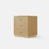 Krila Floating 3-Drawer LED Smart Nightstand with Light Set of 2 – Square – AUD-H2032