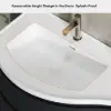 900mm Floating Curved Bathroom Vanity Set of 2 Half-Circle Bathroom Cabinet Black