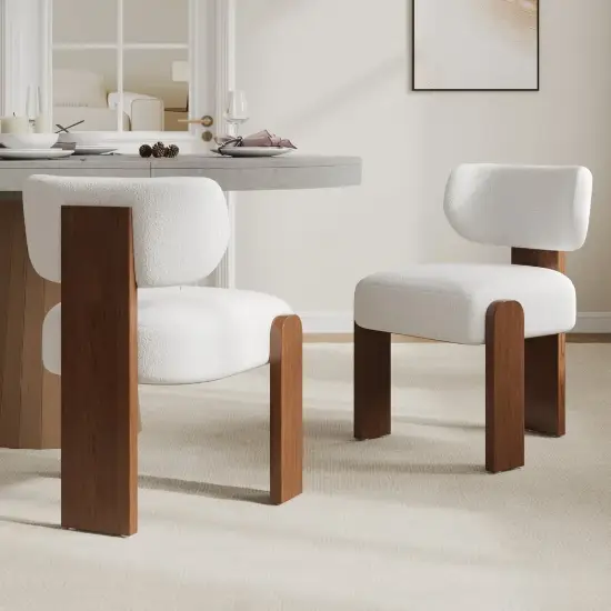 Mid-Century Modern Wood Dining Chairs Set of 2 – AUD-H2042