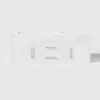 Modern 59" White Floating Double Bathroom Vanity with Sintered Stone Top and Sink – Silver Handles