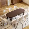 Mid-Century Modern 200 - 240 cm Extendable Walnut Oval Dining Table, Seats 6–10