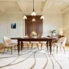 Mid-Century Modern 200 - 240 cm Extendable Walnut Oval Dining Table, Seats 6–10