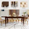 Mid-Century Modern 200 - 240 cm Extendable Walnut Oval Dining Table, Seats 6–10