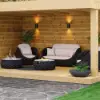 Cocaro Outdoor 27" Propane Smokeless Round Fire Pit Table in Dark Gray