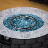 Cocaro Outdoor 27" Propane Smokeless Round Fire Pit Table in Dark Gray
