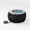 Cocaro Outdoor 27" Propane Smokeless Round Fire Pit Table in Dark Gray