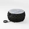 Cocaro Outdoor 27" Propane Smokeless Round Fire Pit Table in Dark Gray