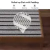 Picture of Modern Queen Walnut Platform Bed with Boucle Headboard Pillows