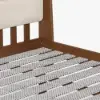 Picture of Modern Queen Walnut Platform Bed with Boucle Headboard Pillows