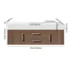 Modern 59" Walnut Floating Double Bathroom Vanity with Sintered Stone Top and Sink – Silver Handles
