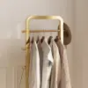 Picture of Coat Rack Stand with 2 Trays Saddle Leather Hall Tree – 52cm