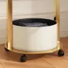 Picture of Coat Rack Stand with 2 Trays Saddle Leather Hall Tree – 52cm
