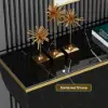 Modern Gold Console Table Sintered Stone Top Entryway Storage Cabinet with Doors – Black
