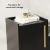 1200mm Black Wooden Shoe Storage Bench with 3 Doors & 5 Shelves for Entryway