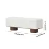Teddy Fabric Fluffy Faux Fur Flip Top Wood Storage Bench – White – AUD-H2057