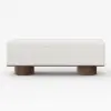 Teddy Fabric Fluffy Faux Fur Flip Top Wood Storage Bench – White – AUD-H2057