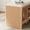 1010mm Wood Shoe Storage Entryway Bench Leather Upholstered – AUD-H2063