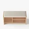 1010mm Wood Shoe Storage Entryway Bench Leather Upholstered – AUD-H2063