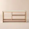 1010mm Wood Shoe Storage Entryway Bench Leather Upholstered – AUD-H2063