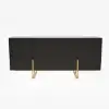 Grovyn 1600mm Buffet Sideboard Sintered Stone Top Black Fluted with Adjustable Shelves
