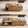Quoint 120 - 175 cm Extendable Coffee Table with 2 Drawers – Walnut