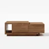Quoint 120 - 175 cm Extendable Coffee Table with 2 Drawers – Walnut