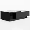 Quoint 120 cm - 175 cm Extendable Coffee Table with 2 Drawers – Black
