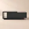 Quoint 120 cm - 175 cm Extendable Coffee Table with 2 Drawers – Black