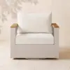 Tevara Outdoor Teak & Aluminium Swivel Lounge Chair in Sand