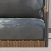 Ropipe Outdoor Aluminium & Rope Weave 1-Seater Swing Sofa in Dark Grey