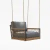 Ropipe Outdoor Aluminium & Rope Weave 1-Seater Swing Sofa in Dark Grey