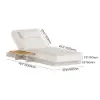 Tevara Outdoor Teak & Aluminium Adjustable Lounge Chaise in Sand