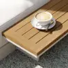 Tevara Outdoor Teak & Aluminium Adjustable Lounge Chaise in Sand
