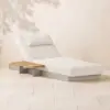 Tevara Outdoor Teak & Aluminium Adjustable Lounge Chaise in Sand
