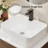 Modern 80 cm Floating Single Bathroom Vanity with Stone Resin Top, Ceramic Basin – Walnut – Faux Marble Sink