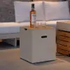 Tevara Outdoor cm Gas Tank Cover Table in Sand