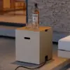 Tevara Outdoor cm Gas Tank Cover Table in Sand