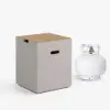 Tevara Outdoor cm Gas Tank Cover Table in Sand